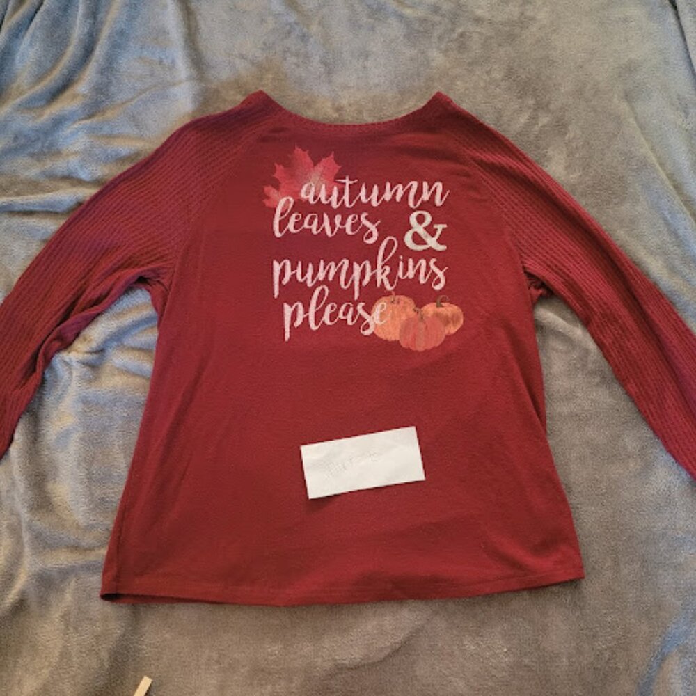 (SHIRT E) - Women’s Long Sleeve Fall Shirt